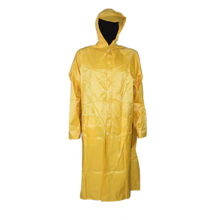 PVC Rubberised Rain Coat Yellow