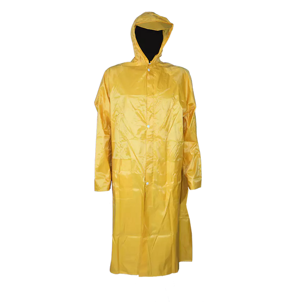 PVC Rubberised Rain Coat Yellow