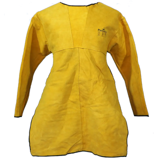 Yellow Suede Leather Welding Yoke Apron In One