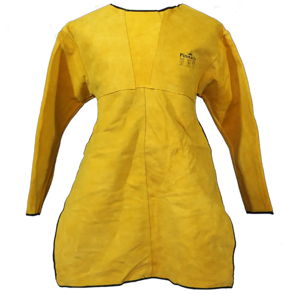 Yellow Suede Leather Welding Yoke Apron In One