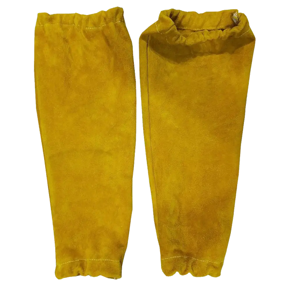 Yellow Suede Leather Welding Sleeves 48cm