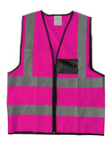 Reflective Vest with Zip & ID Pocket