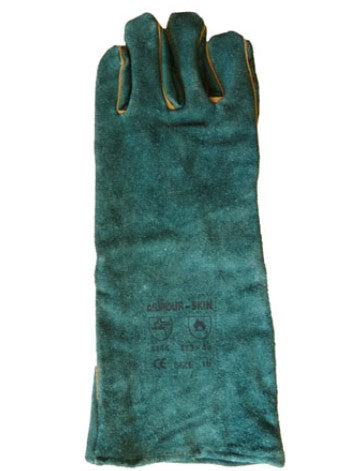 Green Lined Welding Glove