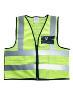 Pioneer Lime Mesh Reflective Vest with Zip and ID Pouch