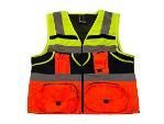Pioneer Lime and Orange Neo Explorer Multi-Pocket Vest