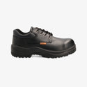 Interceptor Askari Lo II Smooth: Black work shoe with laces, steel toe cap, and dual-density sole.