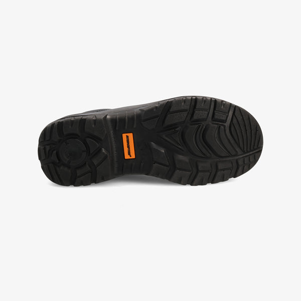 Interceptor Askari Lo II Smooth: Black work shoe with laces, steel toe cap, and dual-density sole.