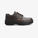 Interceptor Askari Lo II Smooth: Black work shoe with laces, steel toe cap, and dual-density sole.