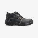 Interceptor Razer SP: Black work boot with laces, anti-penetration protection, and a steel toe cap.