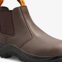 Interceptor Teleza Chelsea Boot: Chelsea boot with elastic sides, steel toe cap, and lace-free design.