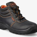 Interceptor Shikamo: Black work shoe with laces, without a steel toe cap.