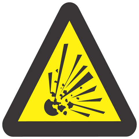 Beware Of Explosion Hazard SABS safety sign (WW3)