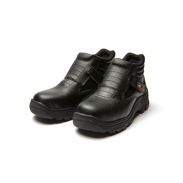 Dromex Flashtread Arc Boot: Black arc-resistant safety boot with dual Velcro closure.