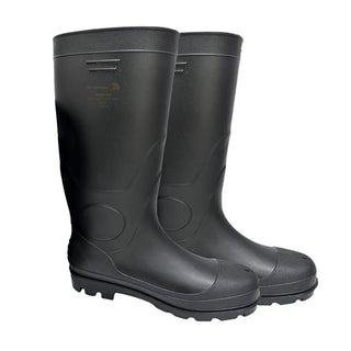 Dromex Unisex Armour Black Gumboots: Black gumboots with slip-resistant outsole and reinforced protection.