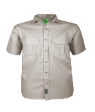 Homegrown Man's Short Sleeve Shirt Stone
