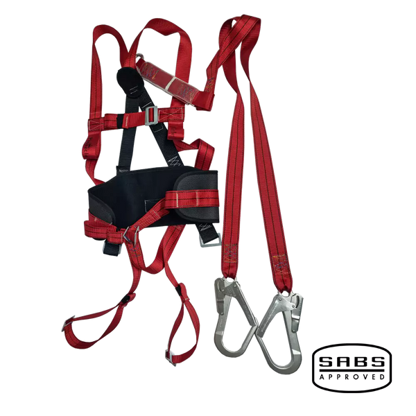 Alpha Double Lanyard Full Body Harness Scaffold Hook With Kidney Support