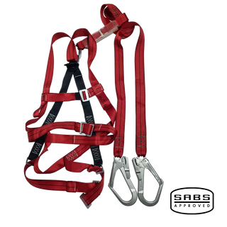 Alpha Double Lanyard Full Body Harness Scaffold Hook With Waist Belt