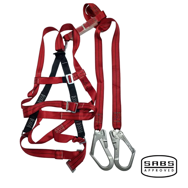 Alpha Double Lanyard Full Body Harness Scaffold Hook With Waist Belt