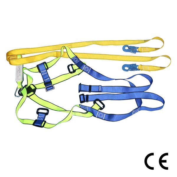 Double Lanyard Full Body Harness With Snap Hook