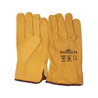 Yellow Leather Napa Glove ( Made Of Cow Hide) Size L