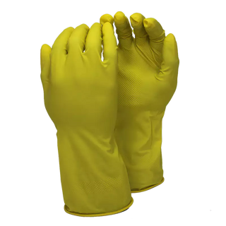 Yellow Household Glove With Flock Liner (l)