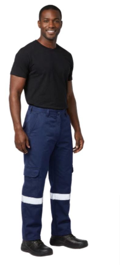 Vulcan J54 Cotton Cargo Trousers with Reflective Tape