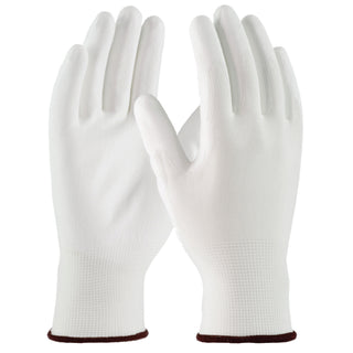 White PU palm coated glove