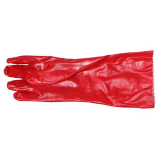 PVC Red Glove Open Cuff 40cm