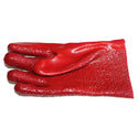 PVC Red Rough Palm Heavy Duty Glove, Open cuff 27cm