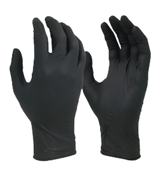 Black Nitrile Exam Gloves - Box of 100