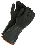 Black Industrial Rubber glove Rough palm 35cm