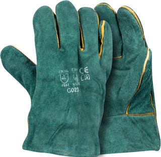 2.5" Green Lined Wrist Length Glove