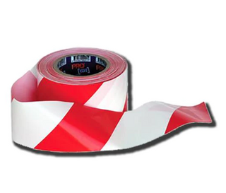 Barrier Tape 75mm x 100m x 50mic (Red & White)