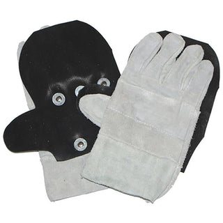Chrome Leather Brick Glove with rubber palm