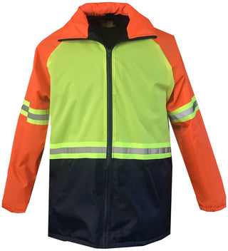 3-Tone Fleece Lined Fluorescent Reflective Jacket