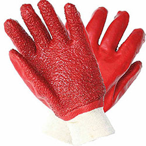 Pvc Knit Wrist Rough Palm Glove