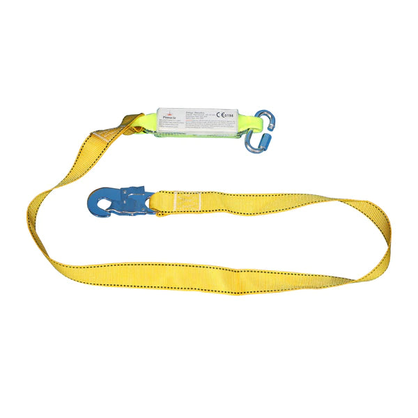 Single lanyard with shock absorbor & snap hook