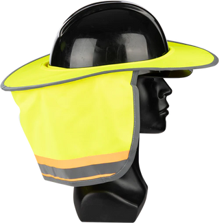 Lime Sun Protector With Ref Tape For Hard Hat
