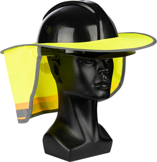 Lime Sun Protector With Ref Tape For Hard Hat