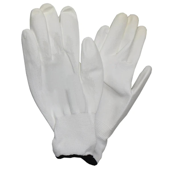 White PU palm coated glove