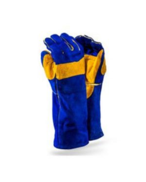 8" Blue Lined Double Palm Premium Kevlar Stiched Glove