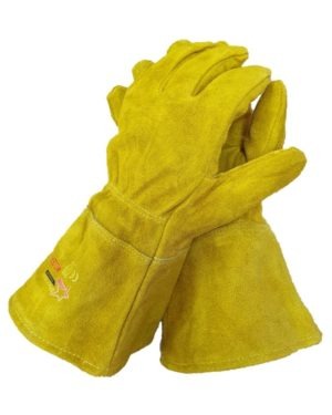 8" Yellow Lined Elbow Welding Glove