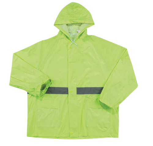 Rubberrised Rain Suit With Reflective Tape