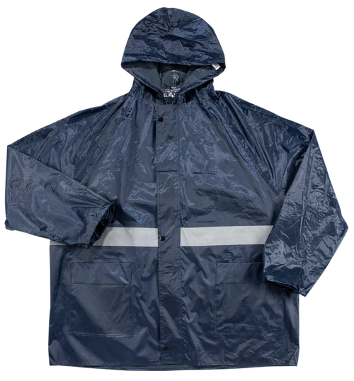 Rubberrised Rain Suit With Reflective Tape