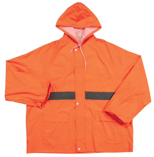 Rubberrised Rain Suit With Reflective Tape