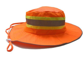 Orange hat With Reflective Tape