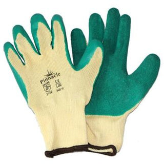 Progrip green latex coat, crinkle palm glove