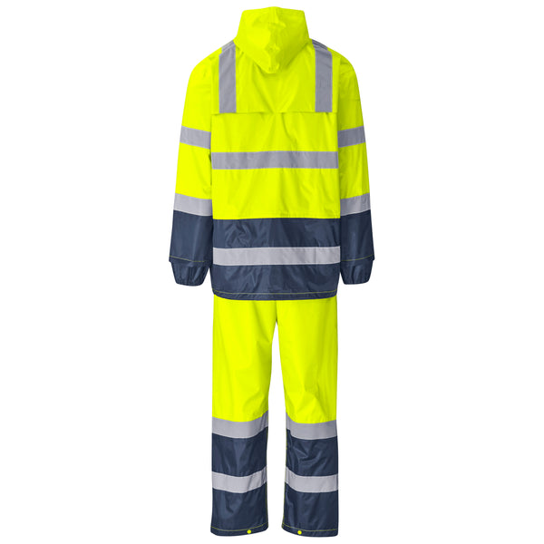 Torrent Two-Tone Hi-Vis Reflective Rubberised Polyester/Pvc Rainsuit