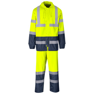 Torrent Two-Tone Hi-Vis Reflective Rubberised Polyester/Pvc Rainsuit