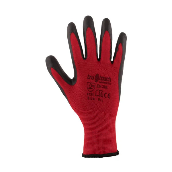 Red Pu Coated General Handling Gloves